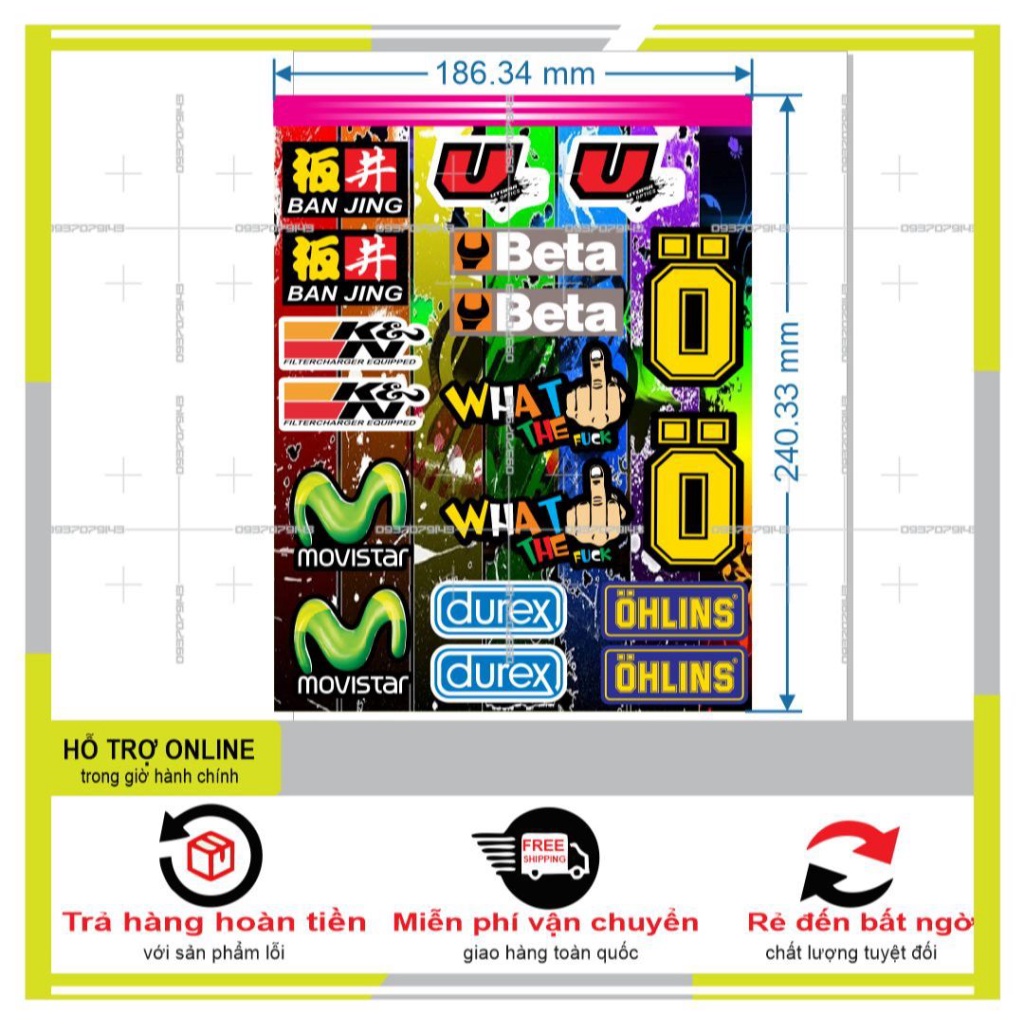 LOGO STICKER DÁN XE MÁY M74 - SHINDECAL2