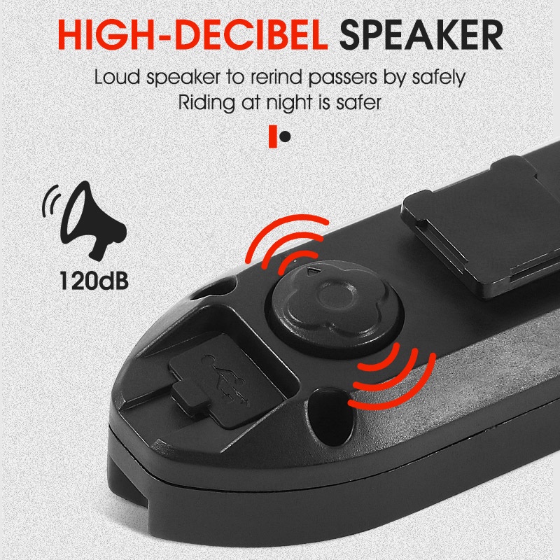 Đèn Đuôi Xe Đạp WEST BIKING YP0701301 Có Còi Điều Khiển Từ Xa Với Cổng USB Có Thể Sạc Lại