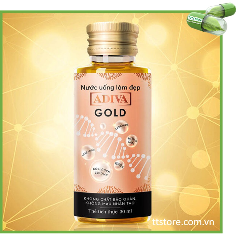 [Mã 99FMCGSALE1 giảm 10% đơn 250K] [Date mới nhất] ADIVA Collagen / GOLD dạng nước (Hộp 14 chai) [colagen, avida]