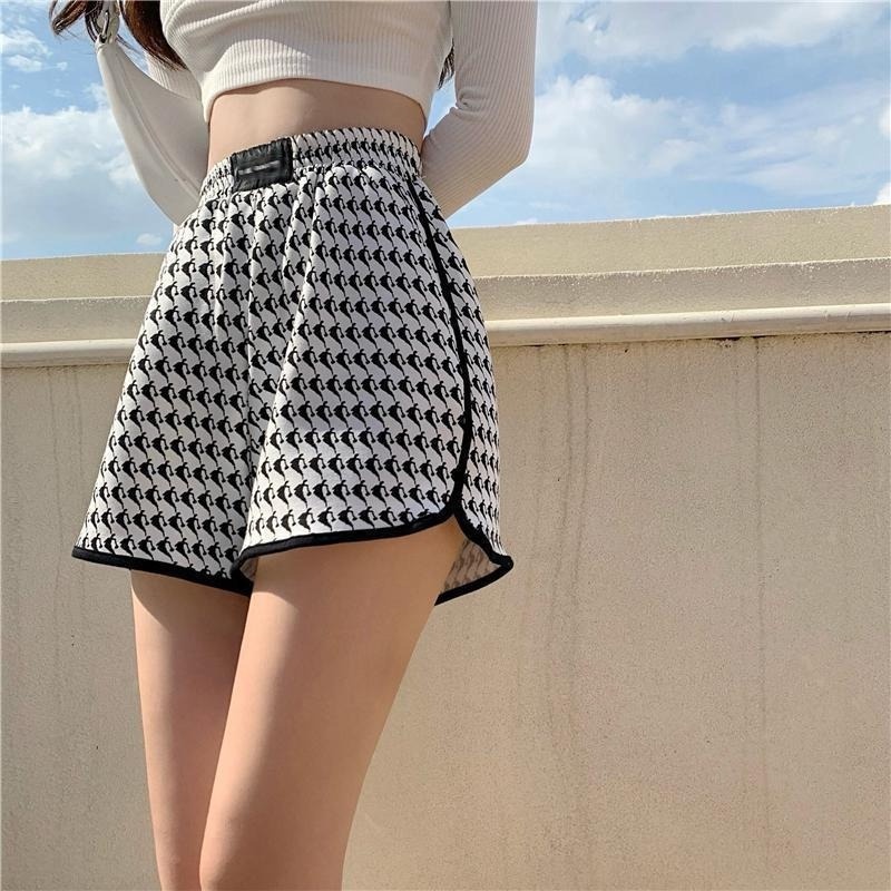 Quần short lưng cao ống rộng thời trang năng động cho nữ