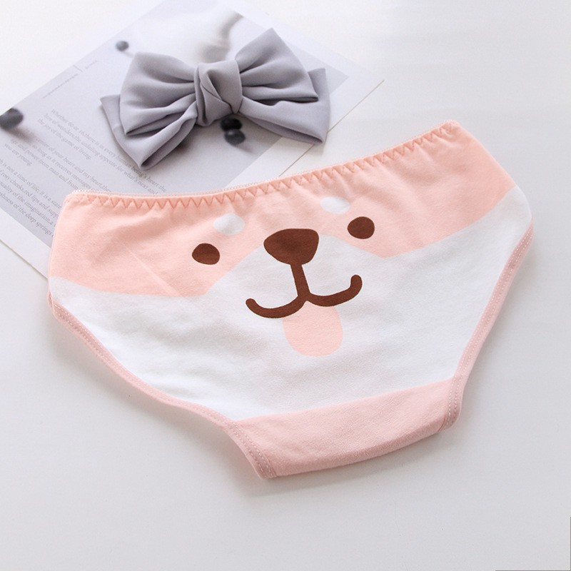 Set bộ 5 quần lót nữ cotton họa tiết hoạt hình cún Corgi | BigBuy360 - bigbuy360.vn