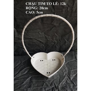 Giỏ nhựa trái tim to