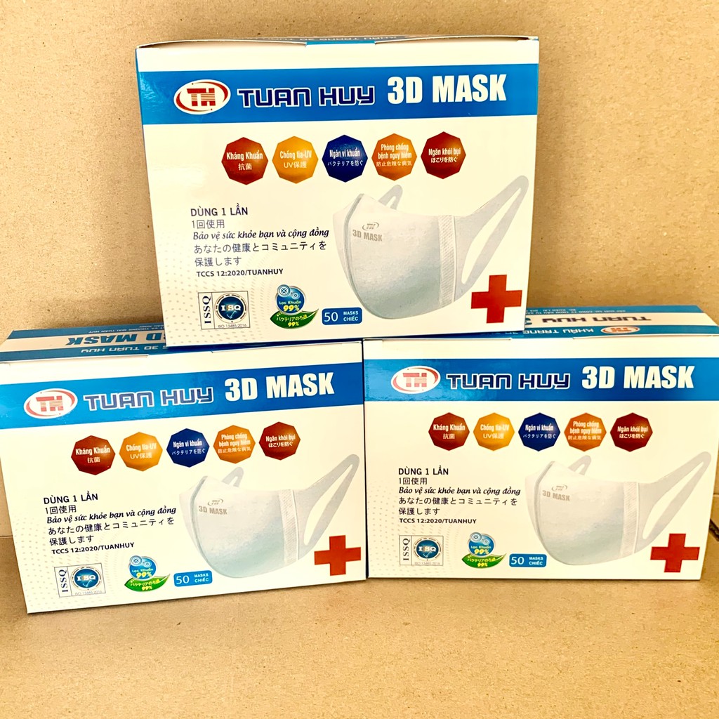 Khẩu Trang 3D Mask Công Nghệ Nhật - Hộp 50 Chiếc | BigBuy360 - bigbuy360.vn