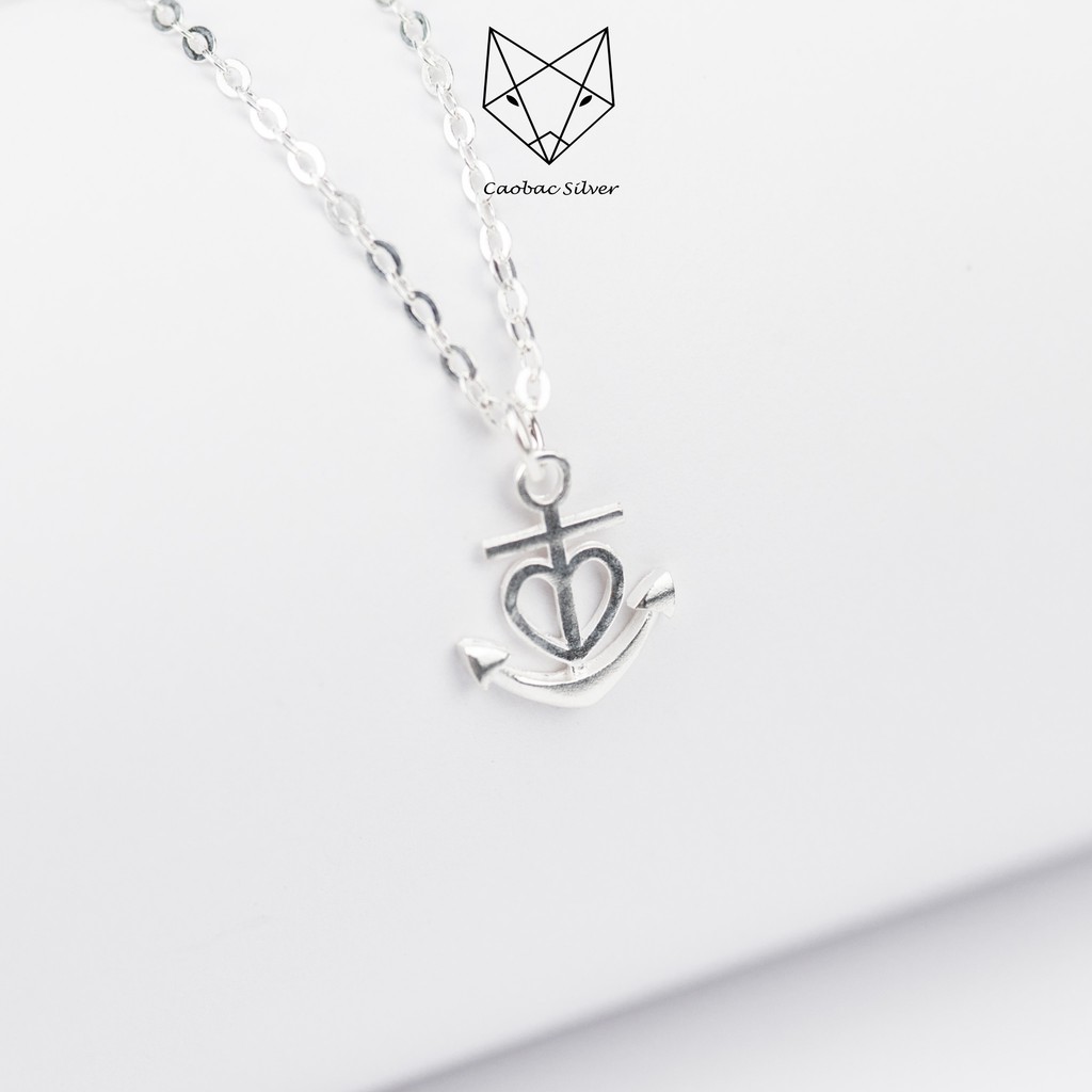 Dây Chuyền Nữ Bạc Ta CaoBac Silver Mỏ Neo Thủy Thủ Cá Tính