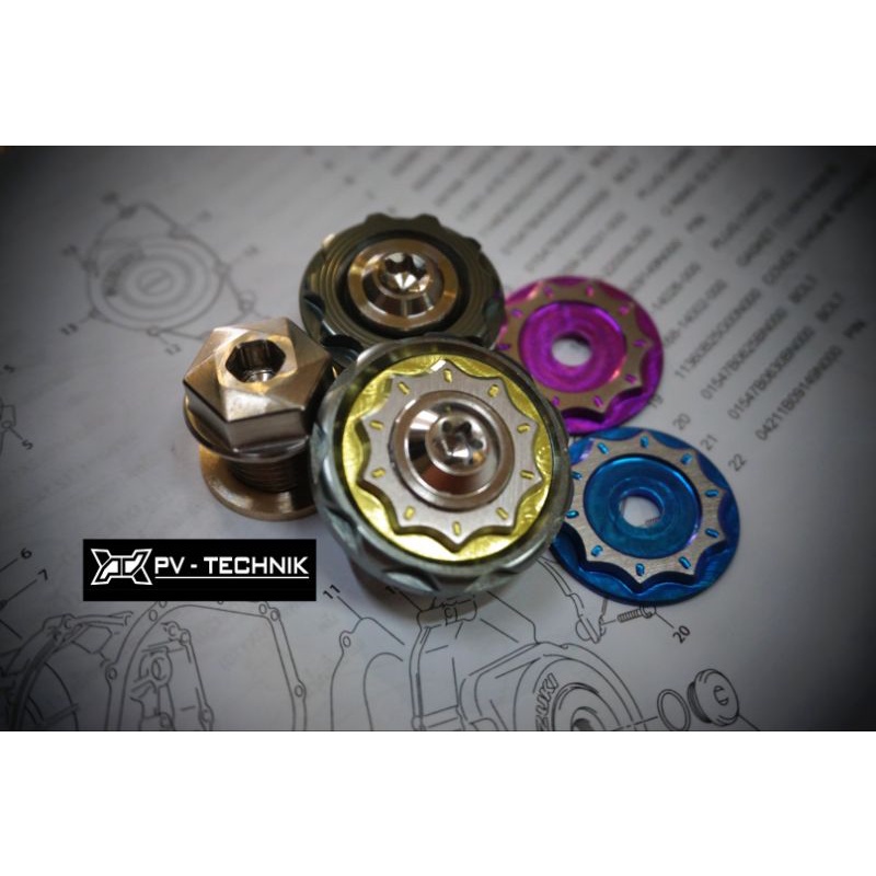 COMBO 3 ỐC TRANG TRÍ LỐC MÁY RAIDER / FX ...MỘT SỐ XE SUZUKI DÙNG CHUNG.