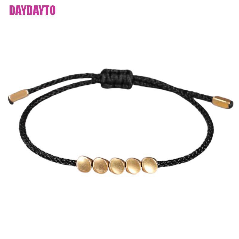 [DAYDAYTO] Vòng Tay Dây Bện Tây Tạng Đính Hạt Đồng May Mắn Cho Cặp