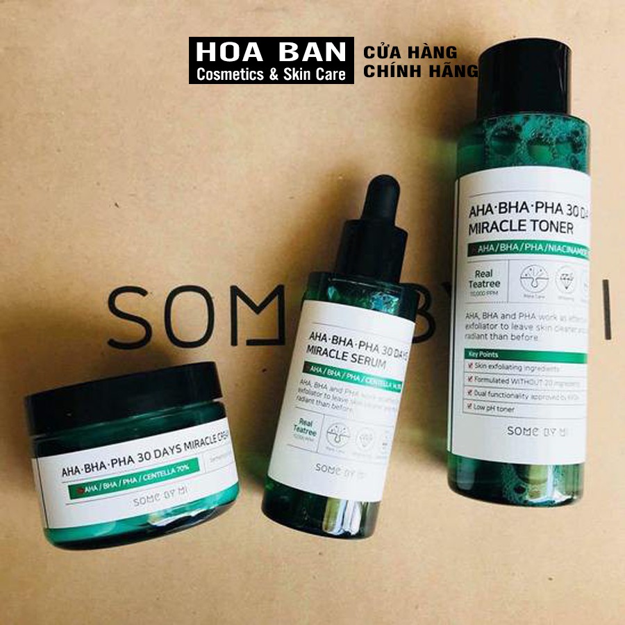 Bộ 3 Sản Phẩm Dưỡng Da Giảm Mụn Some By Mi AHA-BHA-PHA Miracle