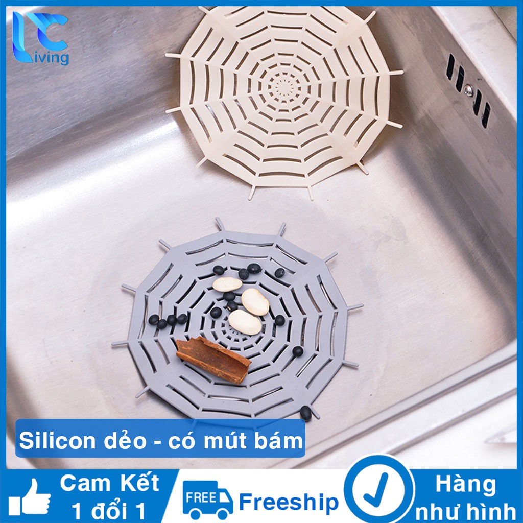 Miếng silicon chặn rác lọc rác bồn rửa chén bát, cống thoát nước nhà tắm Living C , ngăn ngừa tắc cống hiệu quả _L20