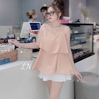 Áo Kiểu 2 Dây Chất Lụa Dày Dặn Mềm Và Mát