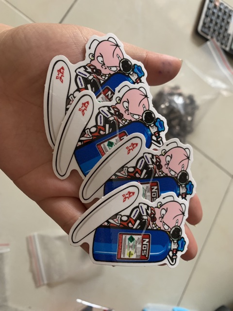 TEM STICKER NHỎ DÁN XE NGẦU BÁ CHÁY - SHOPPHUKIENXE