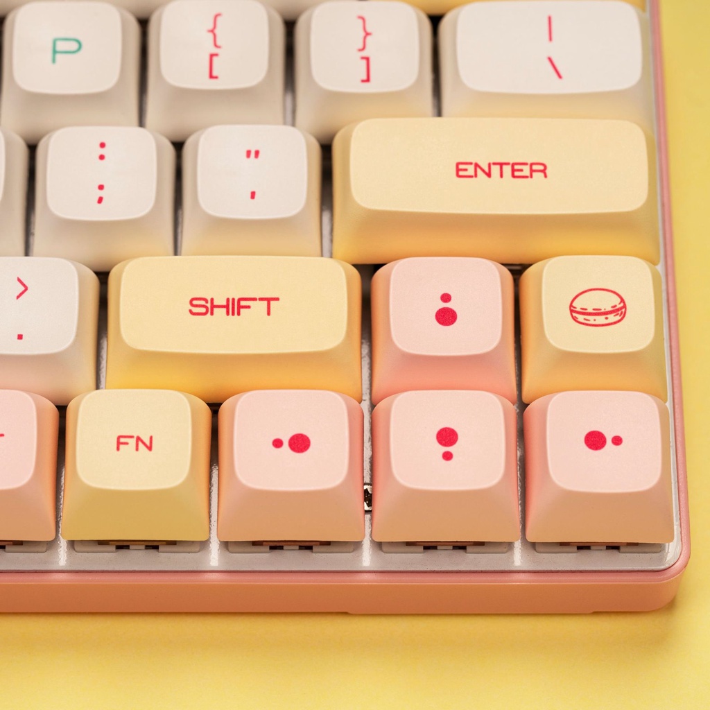 Keycap Macaroon XDA cho bàn phím cơ in Dyesub chất liệu PBT Mistore