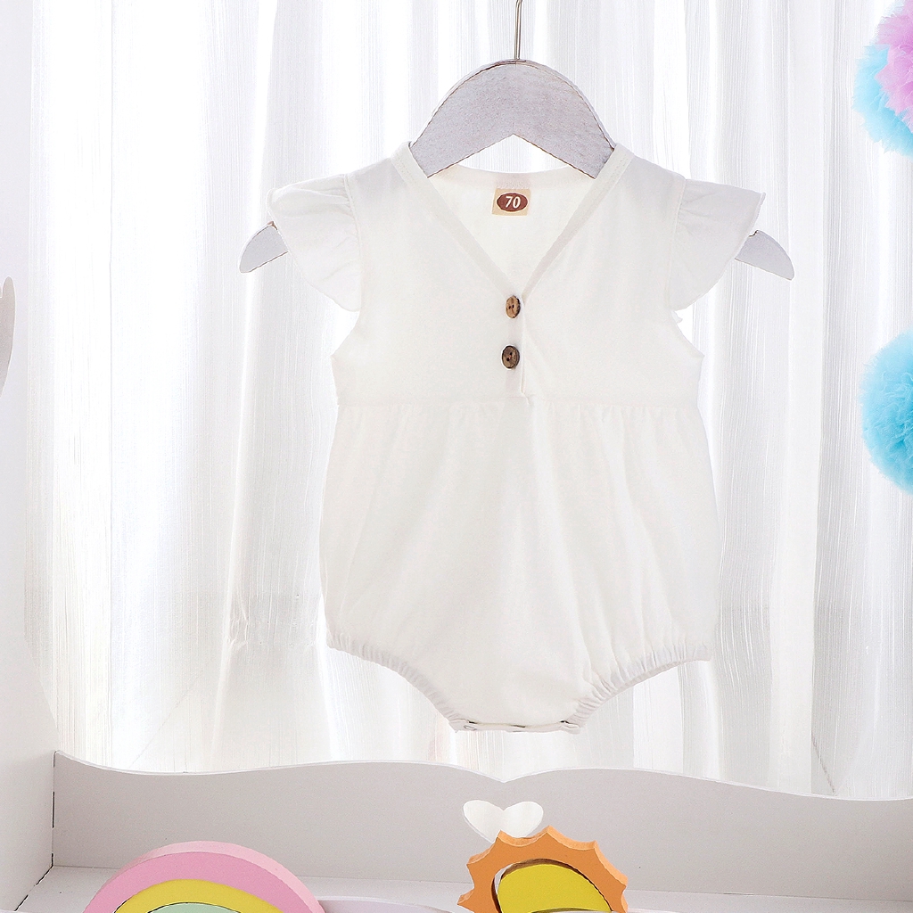 Bộ Áo Liền Quần 100% Cotton Dễ Thương Cho Bé