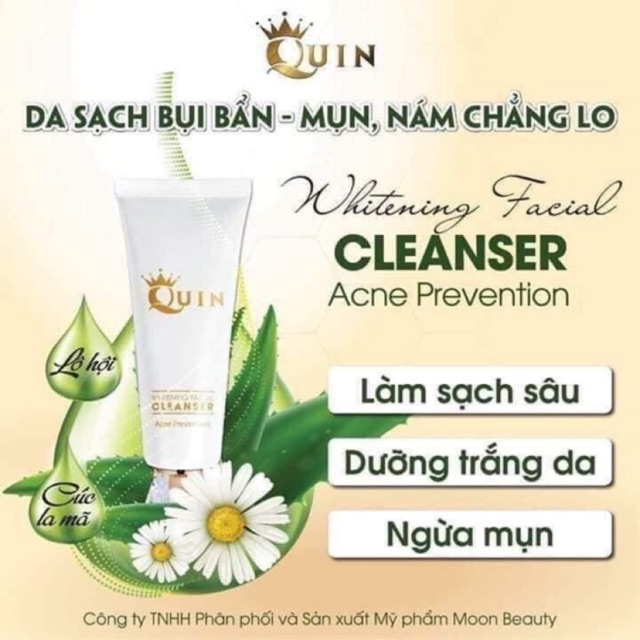 Sữa rửa mặt ngừa mụn Quin
