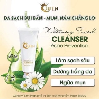 Sữa rửa mặt ngừa mụn Quin