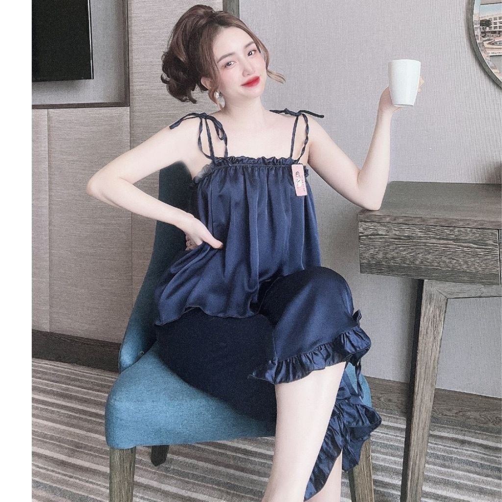Đồ Ngủ Nữ BIGSIZE Đồ Ngủ Sexy lụa Satin cao cấp mềm mại xinh xắn &lt; 65KG