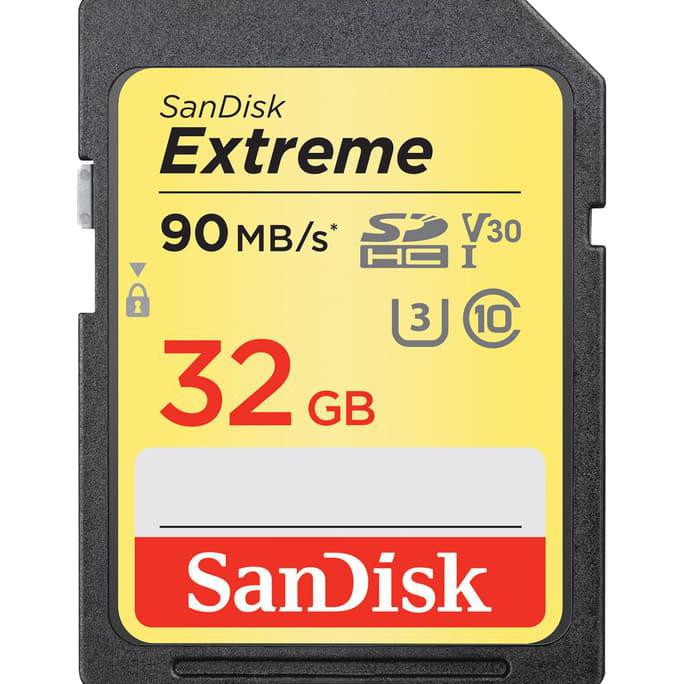 Thẻ Nhớ Sandisk Extreme Sd V30 U3 Uhs-I 32gb (Up Sang 90 / 60mb / S)
