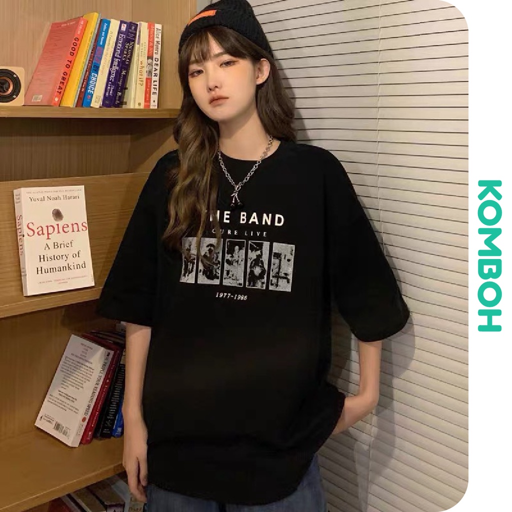 Áo thun tay lỡ KOMBOH phông Unisex nam nữ oversize form rộng đẹp ulzzang THEBRAND A111