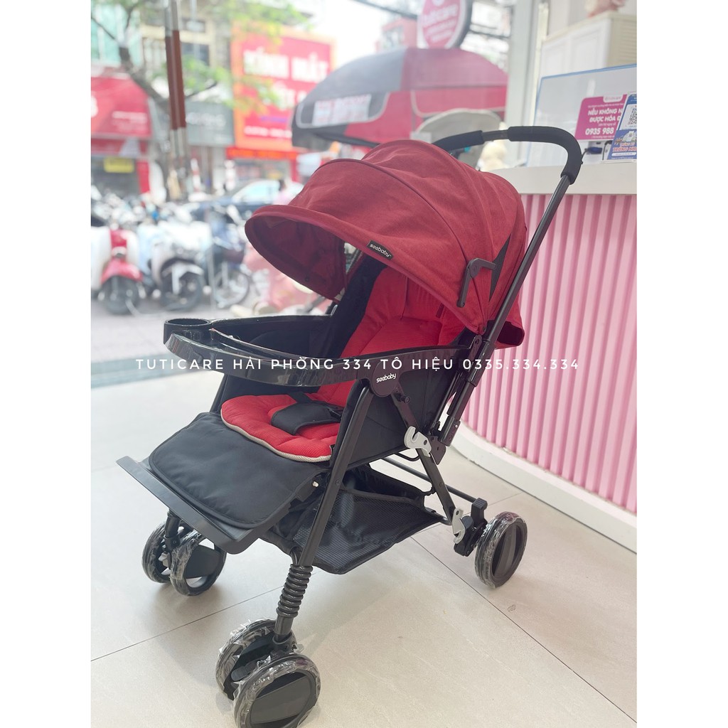 Xe đẩy Seebaby T11A đỏ hai chiều