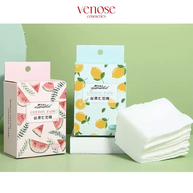 Bông Tẩy Trang Lameila Cotton Mềm Mỏng 80 Miếng