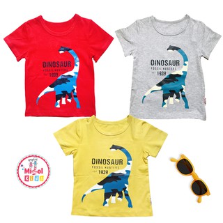 Áo thun bé trai khủng long chất cotton siêu mát VNXK cho bé từ 6M-6Y - Misolkids by huong274