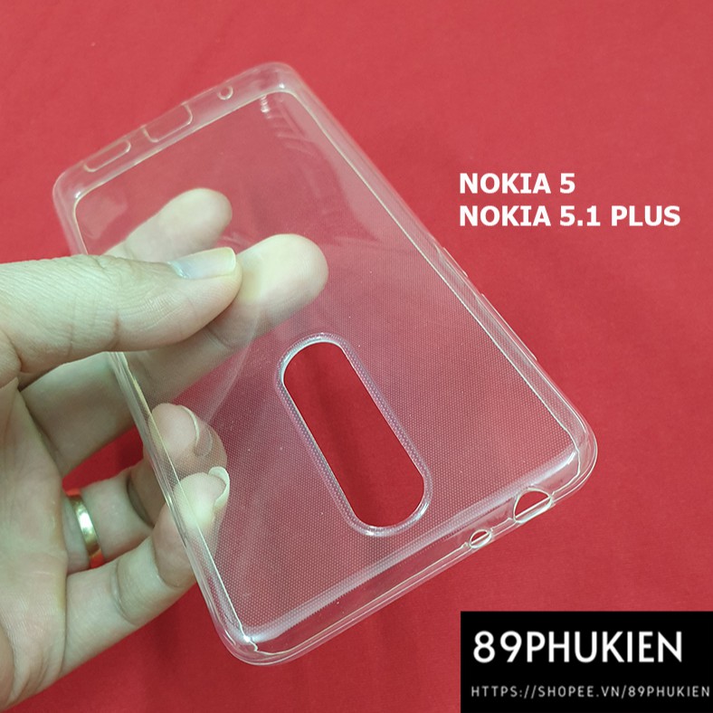 Ốp lưng dẻo trong suốt Nokia X5 Nokia 5.1 Plus