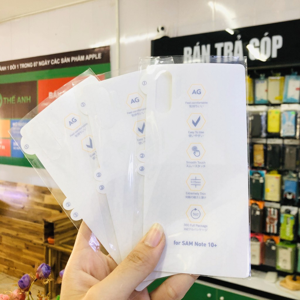 [ GIÁ SỐC ] Miếng Dán PPF Mặt Sau Cho Samsung note 10+