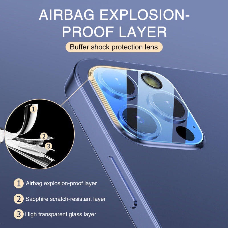 Kính Cường Lực HD Bảo Vệ camera Cho iPhone 11 12 13 14 Pro Max