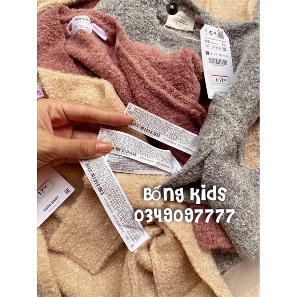 Áo Cardigan Bé Gái Lông Cừu ZR