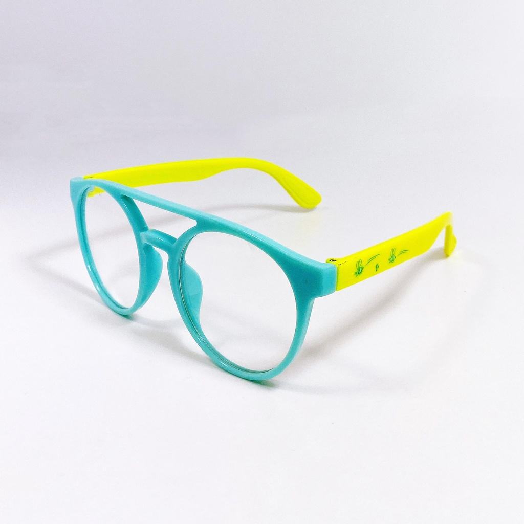 Kính mát trẻ em JJ5803 gọng tròn, kiểu giả cận đơn giản dễ thương, tròng chống tia UV dành cho bé trai và bé gái