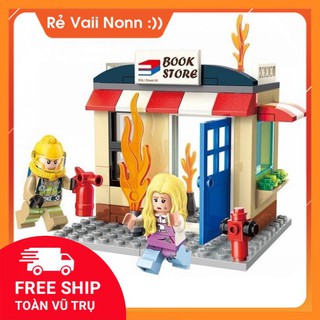Bộ đồ chơi xếp hình lego qman 2804 - cứu hỏa ở hiệu sách