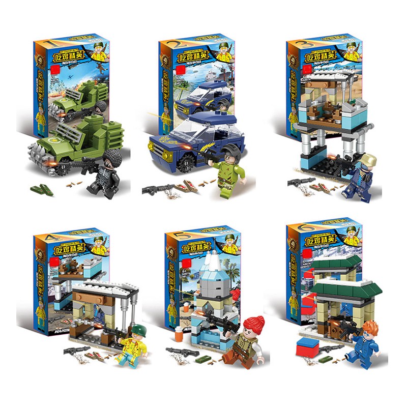 Đồ chơi lắp ráp Lego - Pubg cho bé - Eat Chicken Elite - 6 IN 1 -  Kích thích sáng tạo cho bé - Xếp hình nhân vật