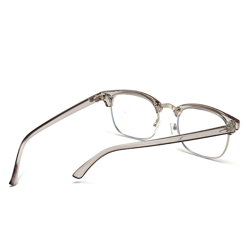 Kính Chống Tia Bức Xạ Mặt Tròn Gọng Kim Loại Chống Ánh Sáng Xanh Thời Trang Cho Nam Và Nữ