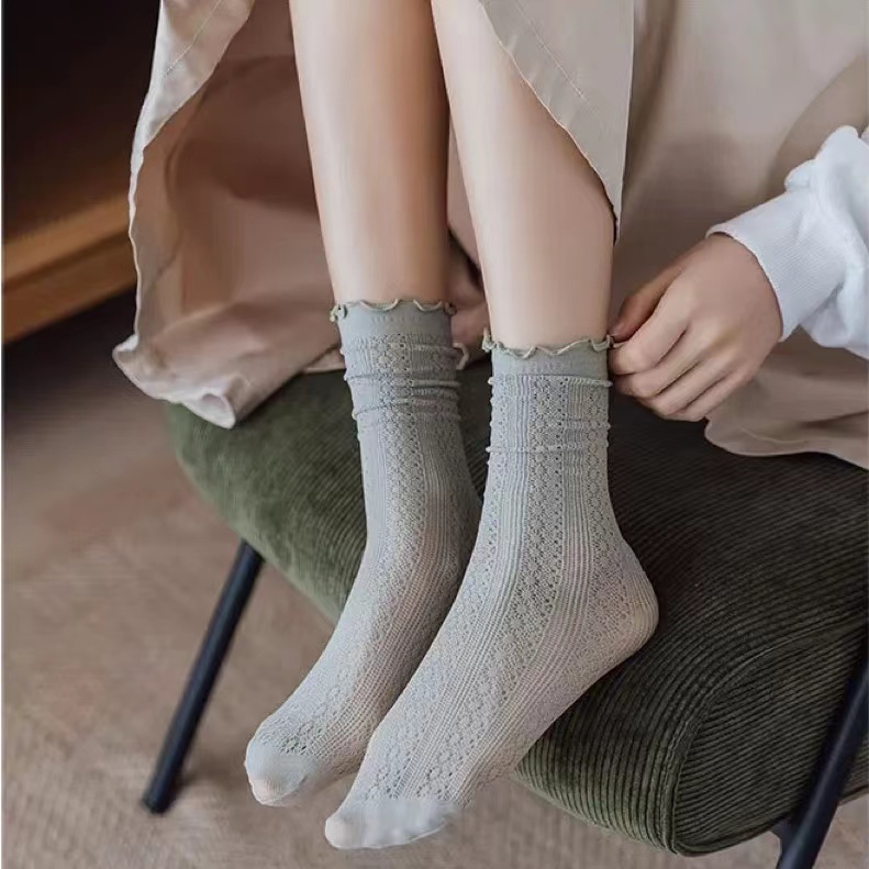 Vớ Lưới Cổ Cao Thoáng Khí Phong Cách Nhật Bản Thời Trang Xuân Hè Mới 2022