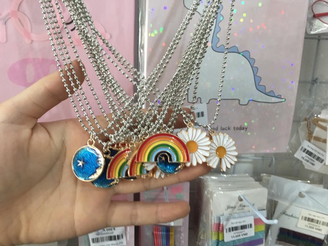 Vòng cổ dây bi hoa cúc GD 2 size