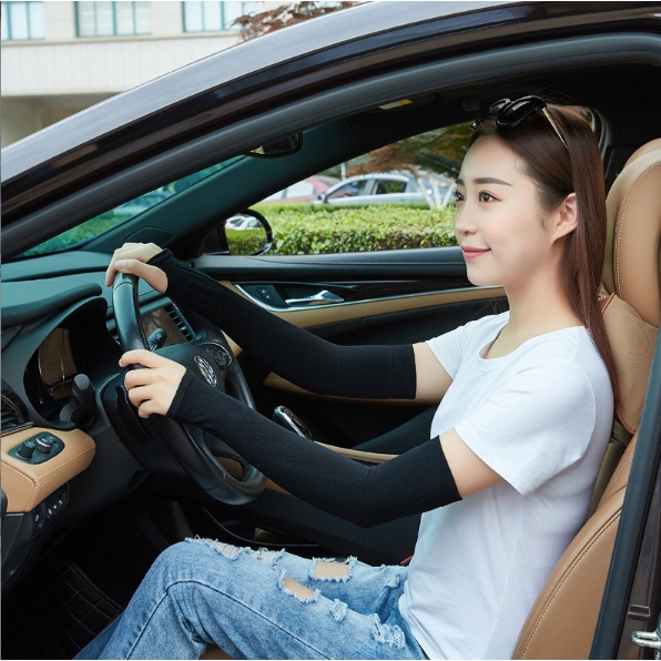 Găng tay chống nắng mùa hè băng lụa mát tay áo đi đường lái xe ngoài trời đi xe đạp nam và nữ thoáng khí