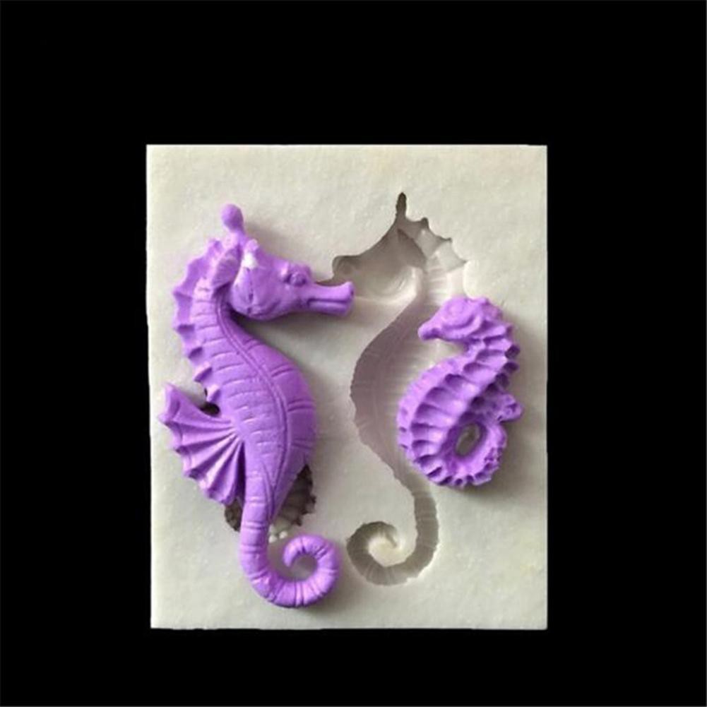 Khuôn silicon làm kẹo đường hình cá ngựa