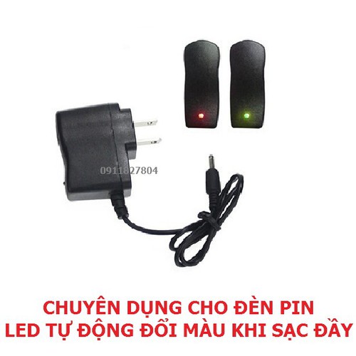 Sạc Đèn Pin Đa Năng Chân Tròn Cho Các Loại Đèn Pin Siêu Sáng, Sạc Đèn Pin Đội Đầu, Đèn 8024...