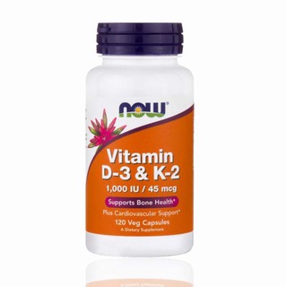 Viên uống Now Vitamin D3 + K2 1,000 IU 45 mcgngăn ngừa loãng xương