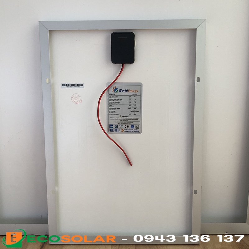 Pin năng lượng mặt trời mono 20W-18V WorldEnergy -