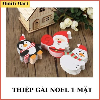 [RẺ VÔ ĐỊCH]Thiệp Noel Giáng Sinh Thẻ  Giấy 1 Mặt Có Thẻ Gài Trang Trí Đễ Thương 3 Mẫu Chủ Đề Noen