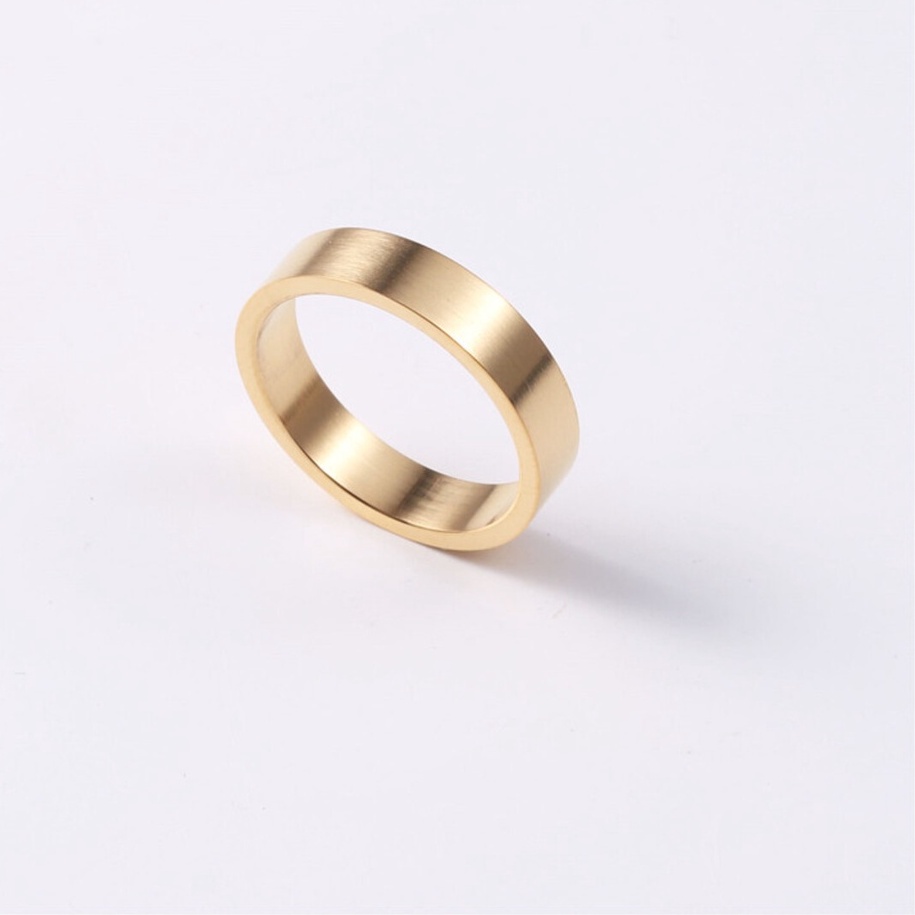 Nhẫn nam nữ tròn Unisex màu bạc Thời trang PUN chất liệu Titan đẹp đơn giản - Nhẫn Sigol