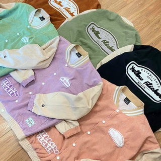 Áo Khoác Bomber 2 Lớp Chất Nhung, Logo Thêu 2 Mặt