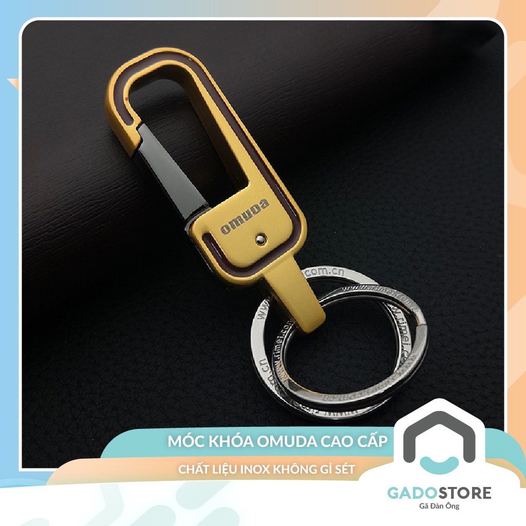 Móc khoá xe OMUDA cao cấp chất liệu inox có chốt đeo lưng quần K8016