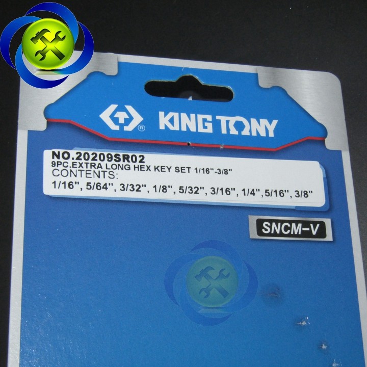 Bộ lục giác hệ inch Kingtony 20209SR02 có 9 cây