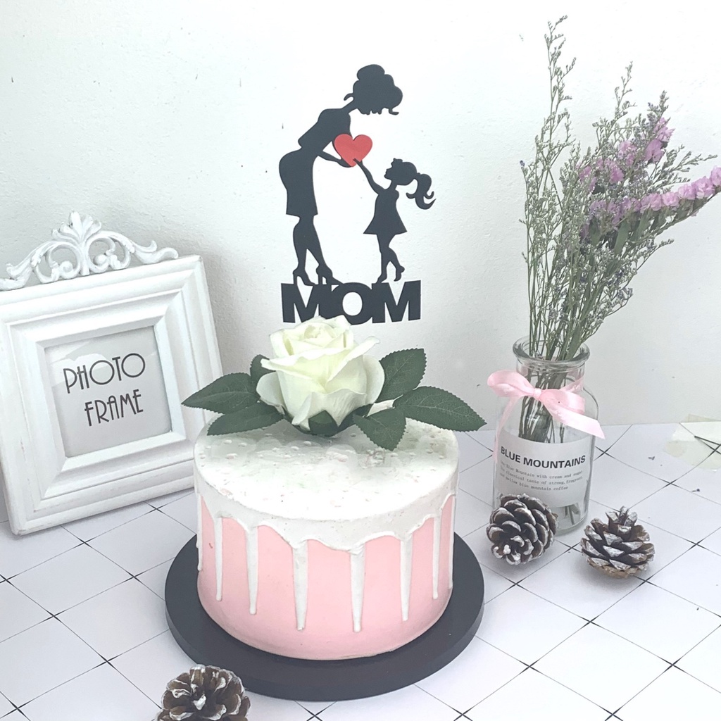 1 Set Que Chữ &quot;I Love Mom&quot; Gắn Trang Trí Bánh Kem