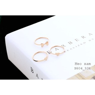 Nhẫn titan cỏ 4 lá