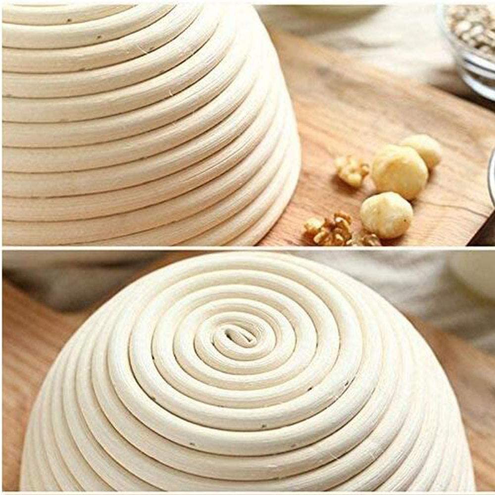 Giỏ Mây Tự Nhiên Hình Tròn / Oval Dùng Ủ Bánh Mì Diy