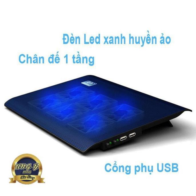 [GIÁ TỐT] Đế Tản Nhiệt Nuoxi L112 - 6 Quạt Cực Mạnh Chạy Cực Êm