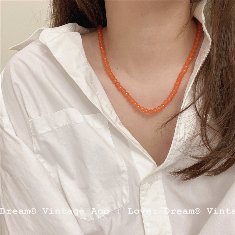 Vòng Cổ Chuỗi Hạt Trong Suốt Phong Cách Hàn Quốc 19A1261