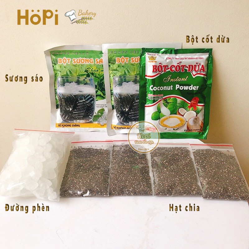 Set Sương Sáo Hạt Chia Thảo Mộc Nấu 25-30 Chén Quán Ưa Thích Hay Dùng - Hopi